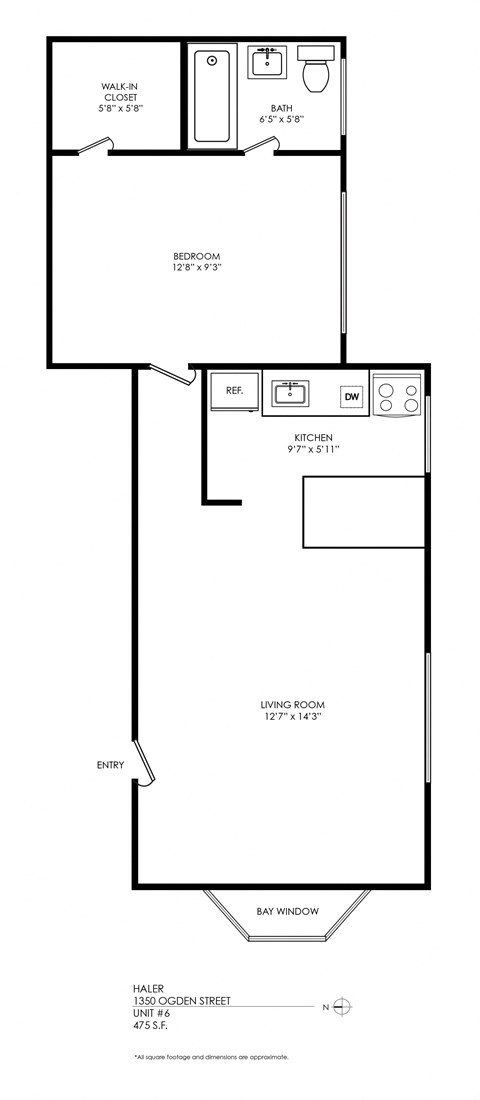 1 bedroom floorplan